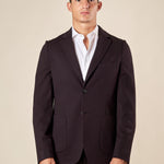 Giacca da Uomo in Tessuto Punto Milano  Comfort Elegante con Tasche a Toppa. GAI1621H NERO HAMAKI-HO