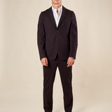 Giacca da Uomo in Tessuto Punto Milano  Comfort Elegante con Tasche a Toppa. GAI1621H NERO HAMAKI-HO