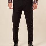 Pantalone da Uomo in Punto Milano Tasche allAmericana Passacinta ed Elastico Dietro per Comfort e Stile. OE1F2W5P26 NERO OVER-D