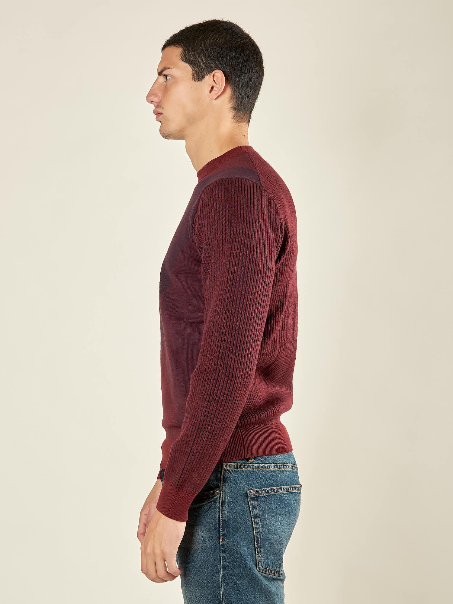 Maglia Uomo Invernale in Poly Wool Finezza 12 con Intarsi Rombi. CON4131225 BAROLO CONSENSO