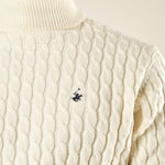 Maglia Uomo Invernale Dolcevita a Trecce. Eleganza e Comfort Termico. M431719 PANNA BEVERLY HILLS POLO CLUB