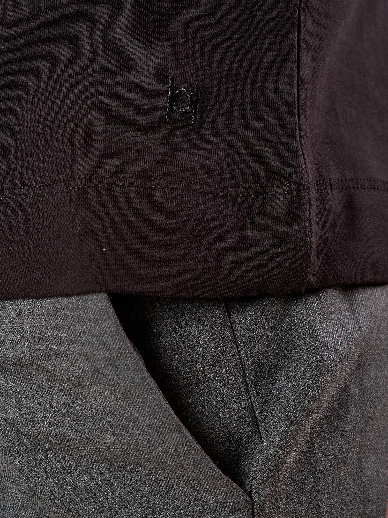 T-shirt da Uomo Girocollo Manica Lunga in Caldo Cotone Comfort Termico e Stile Minimal TI284H NERO HAMAKI-HO