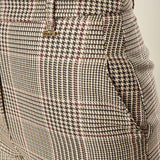 Pantalone donna a palazzo in principe di Galles. PA003460 MORO/AVORIO ARTIGLI