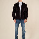 Giubbino Uomo Over Shirt Worker in Velluto. GBI1630H NERO HAMAKI-HO