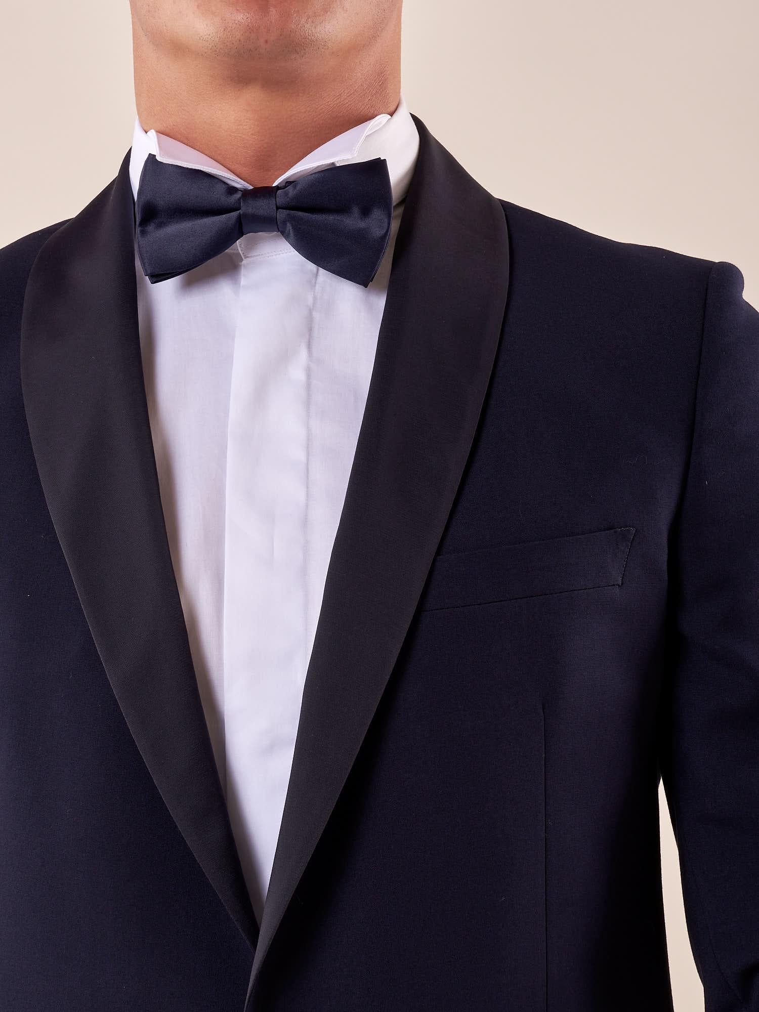 Abito smoking cerimonia elegante giacca monopetto uomo TM/NAPOLIPRS BLU MEDIO ITALIAN FORMAT