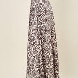 Gonna donna lunga in fantasia nero e avorio. GO003250 NERO/AVORIO ARTIGLI