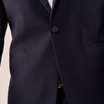 Abito classico cerimonia giacca rever a lancia in raso uomo. TM/NAPOLIPRL BLU ITALIAN FORMAT