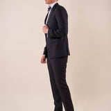 Abito smoking cerimonia elegante giacca monopetto uomo TM/NAPOLIPRS BLU ITALIAN FORMAT