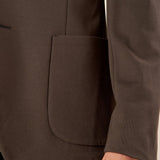 Giacca da Uomo in Tessuto Punto Milano Comfort Elegante con Tasche a Toppa. GAI1621H VERDE HAMAKI-HO