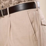 Pantalone da Uomo con Pence  Vestibilità Regular, Tasche allAmericana e Pattine Posteriori. PSI1802H BEIGE HAMAKI-HO