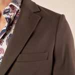 Giacca da Uomo in Tessuto Punto Milano Comfort Elegante con Tasche a Toppa. GAI1621H VERDE HAMAKI-HO