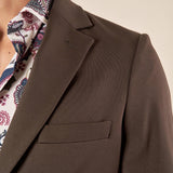 Giacca da Uomo in Tessuto Punto Milano Comfort Elegante con Tasche a Toppa. GAI1621H VERDE HAMAKI-HO