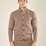 Maglia Giacca da Uomo con Collo Lupetto. Eleganza Casual in Misto Lana. CON4153225 TORTORA CONSENSO