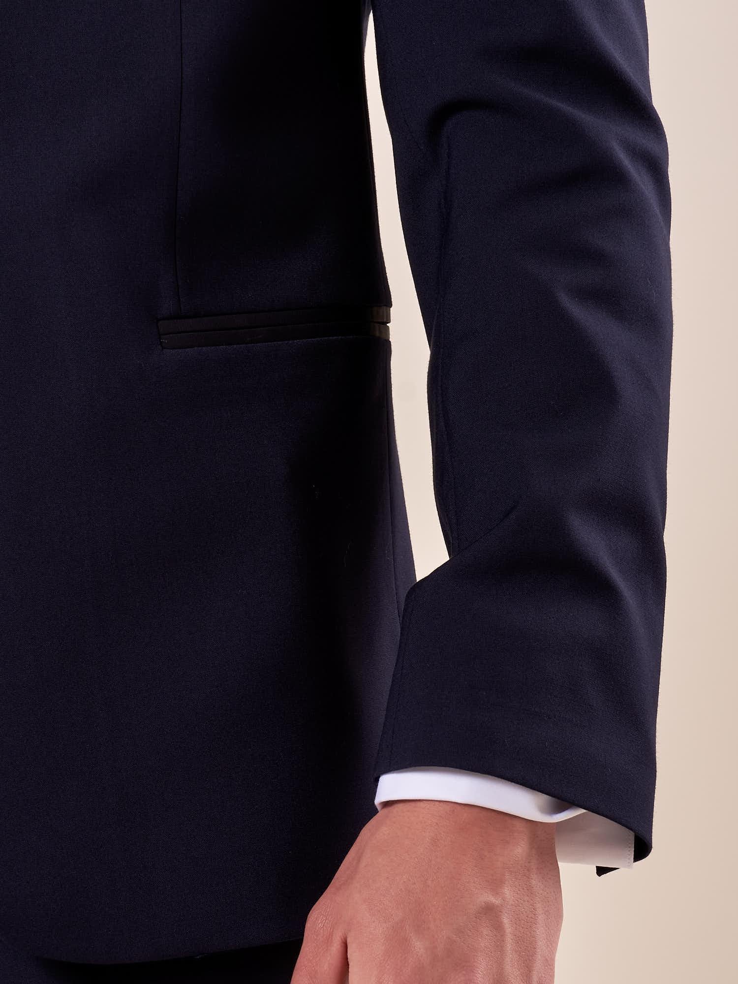 Abito smoking cerimonia elegante giacca monopetto uomo TM/NAPOLIPRS BLU MEDIO ITALIAN FORMAT