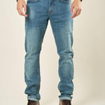 Jeans Uomo 5 Tasche Regular Fit Lavaggio Medio. M49305 DENIM GUY