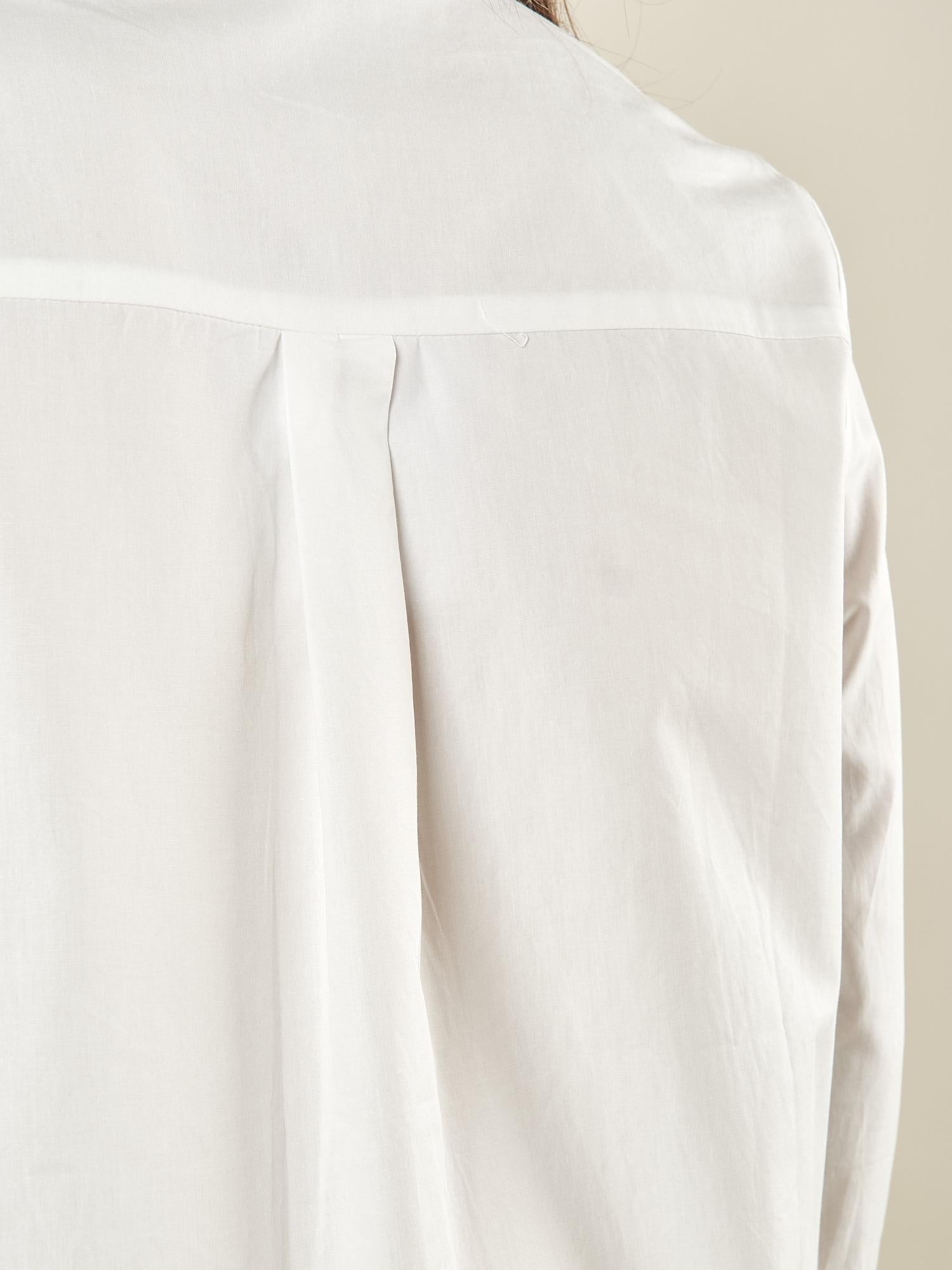 Camicia donna in cotone con pietre sui polsi. Manica lunga, bottoni tono su tono. CA003361 PANNA ARTIGLI