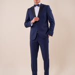 Abito classico cerimonia giacca rever a lancia in raso uomo. TM/NAPOLIPRL AVION ITALIAN FORMAT