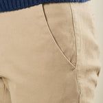 Pantalone Uomo Slim Fit in Cotone Operato Elasticizzato con Tasche allAmericana. Stile e Comfort Quotidiano. M49451 BEIGE SUPERIOR VINTAGE