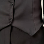 Camicia donna in voile con baschina in raso. CA003231 NERO ARTIGLI