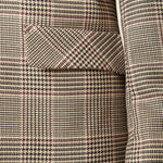 Giacca donna principe di Galles ad un bottone. GI003459 MORO/AVORIO ARTIGLI