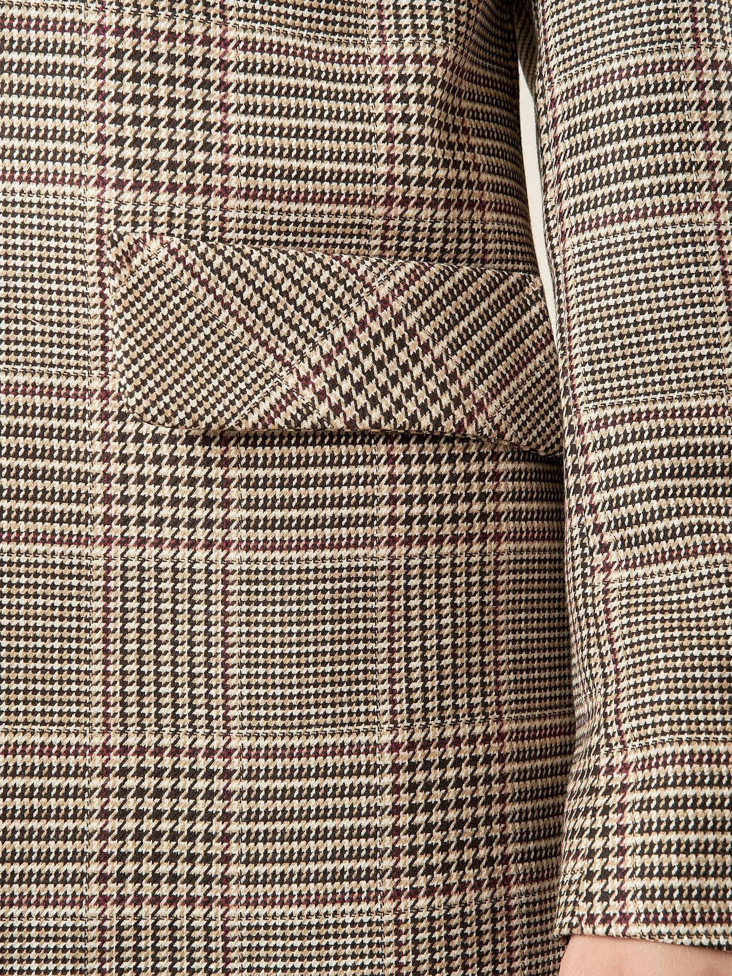 Giacca donna principe di Galles ad un bottone. GI003459 MORO/AVORIO ARTIGLI