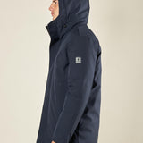 Giubbino Uomo Invernale Soft Shell con Cappuccio. Lunghezza Media. DM9623 BLU DATCH