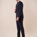 Abito classico cerimonia giacca rever a lancia in raso uomo. TM/NAPOLIPRL BLU ITALIAN FORMAT