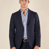 Giacca da Uomo Due Bottoni con Tasche a Toppa Eleganza Casual e Stile Sartoriale. GAI1622H BLU HAMAKI-HO