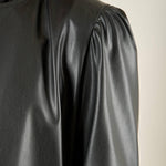 Giacca donna corta in ecopelle. GI003626 NERO ARTIGLI