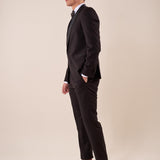 Abito smoking cerimonia elegante giacca monopetto uomo TM/NAPOLIPRS NERO ITALIAN FORMAT