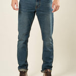 Jeans Uomo 5 Tasche Regular Fit Lavaggio Scuro. M49304 DENIM GUY