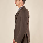 Giacca da Uomo in Tessuto Punto Milano Comfort Elegante con Tasche a Toppa. GAI1621H VERDE HAMAKI-HO