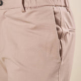 Pantalone da Uomo in Punto Milano Tasche allAmericana Passacinta ed Elastico Dietro per Comfort e Stile. OE1F2W5P26 BEIGE OVER-D