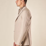 Giacca da Uomo Due Bottoni con Tasche a Toppa  Eleganza Casual e Stile Sartoriale. GAI1622H BEIGE HAMAKI-HO