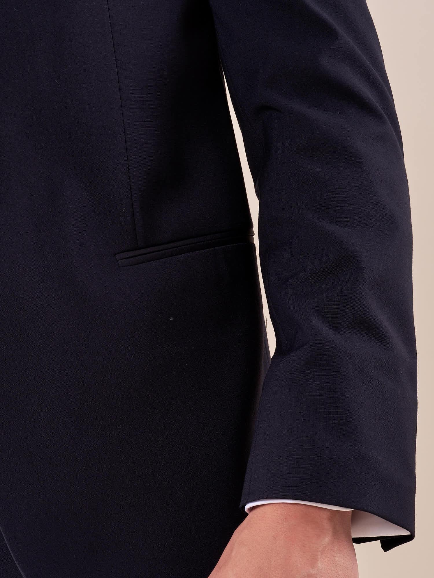 Abito classico cerimonia giacca rever a lancia in raso uomo. TM/NAPOLIPRL BLU ITALIAN FORMAT