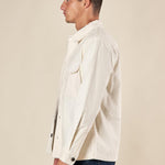 Giubbino Uomo Over Shirt Worker in Velluto. GBI1630H OFF WHITE HAMAKI-HO