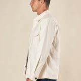 Giubbino Uomo Over Shirt Worker in Velluto. GBI1630H OFF WHITE HAMAKI-HO