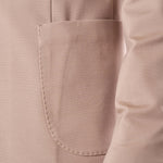 Giacca da Uomo Elegante in Tessuto Punto Milano  Due Bottoni, Tasche a Toppa. OE1F2W5G17 BEIGE OVER-D