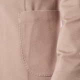 Giacca da Uomo Elegante in Tessuto Punto Milano  Due Bottoni, Tasche a Toppa. OE1F2W5G17 BEIGE OVER-D