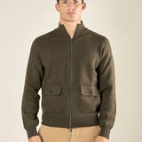 Maglia da Uomo Invernale in Misto Lana con Zip e Tasche con Pattine. Calda, Elegante e Funzionale. CON4061225 FOREST CONSENSO