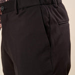 Pantalone da Uomo in Punto Milano Tasche allAmericana Passacinta ed Elastico Dietro per Comfort e Stile. OE1F2W5P26 NERO OVER-D
