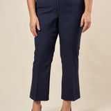 Pantalone Donna Curvy a Zampetta  Tessuto Tecnico con Elastico Posteriore. F646YBFFEDE BLU Lizalù