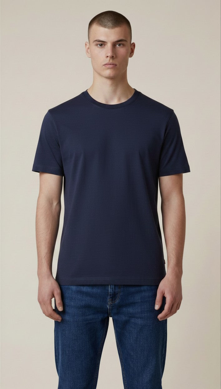 T-Shirt Uomo a Manica Corta in Tessuto Tecnico Traspirante M49930 BLU SUPERIOR VINTAGE Uomo 