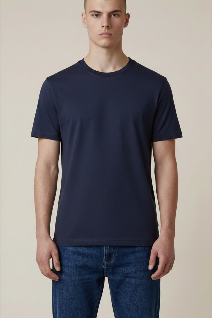 T-Shirt Uomo a Manica Corta in Tessuto Tecnico Traspirante M49930 BLU SUPERIOR VINTAGE Uomo 