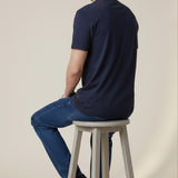 T-Shirt Uomo a Manica Corta in Tessuto Tecnico Traspirante M49930 BLU SUPERIOR VINTAGE Uomo 