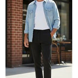 Pantalone Uomo Modello Pantalaccio Slim Fit con Laccetto