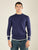 Maglia da uomo girocollo manica lunga in tessuto misto viscosa. Stile moderno e comfort quotidiano.