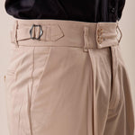 Pantalone doppio bottone tasca america con fibbie laterali uomo. GPE511 BEIGE BLACKSUNDAY Uomo 