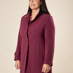 Cappotto Donna Curvy in Doppio Crepe con Collo alla Coreana  Eleganza Essenziale e Vestibilità Perfetta. F646YBFFAUSTINA AMARONE Lizalù 