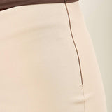 Pantalone donna in tessuto tecnico a zampetta. Vita regolare, zip laterale invisibile. PA003492 ONICE ARTIGLI 